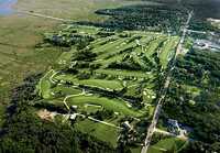 Aerial view of the Bay Course at Seaview Resort