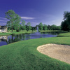 Clubhouse and fountain at Avalon Golf Club